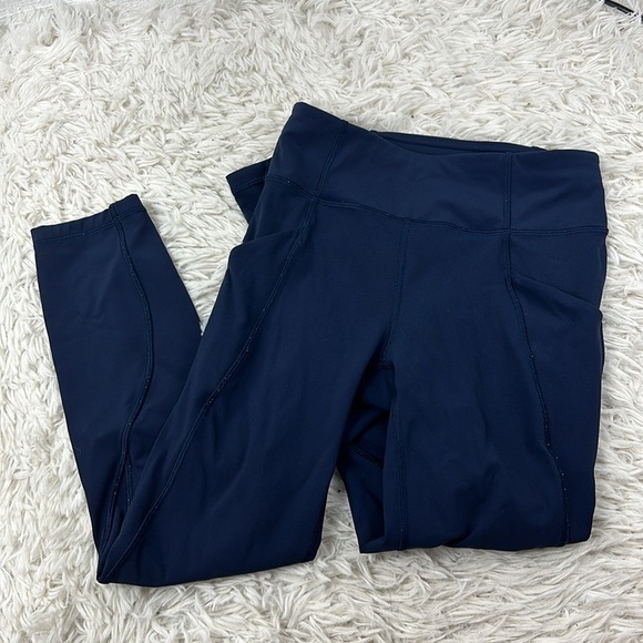 Lululemon Time To Sweat Crop *23" True Navy - Picture 1 of 6